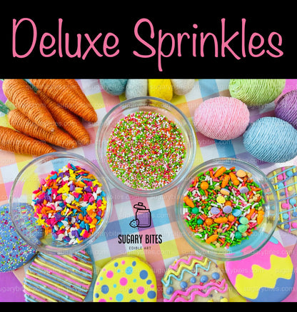 Easter Cookie Decorating Kit, DIY Spring Sugar Cookie Decorating Kit, **INCLUDES 24 ITEMS**, (Large Cookies)… with Deluxe Sprinkles!!!