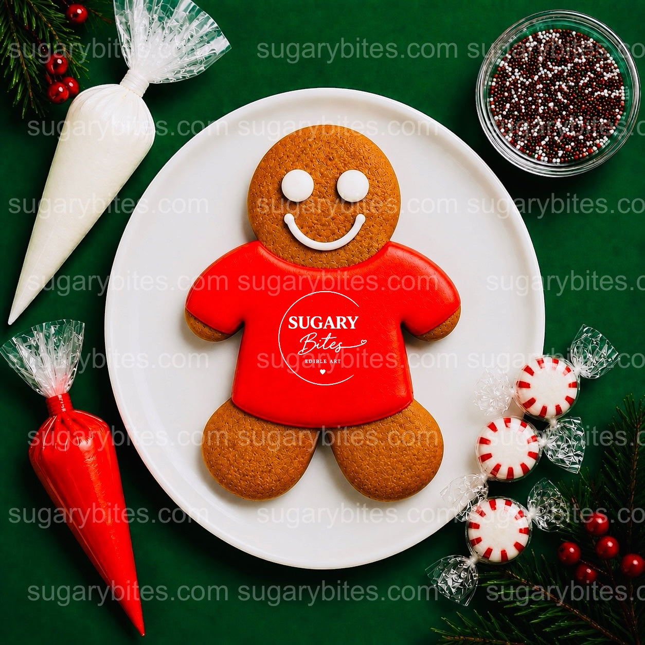 Giant Gingerbread Man Cookie Decorating Kit, 11 Inch Christmas DIY Cookie, Family Holiday Activity, Kids Christmas Gift
