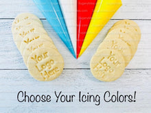 Load image into Gallery viewer, Logo Cookie Kit, Logo Custom Cookie Kit, ** INCLUDES 24 ITEMS** (Large Cookies) …Choose your Sprinkle &amp; Icing Colors!

