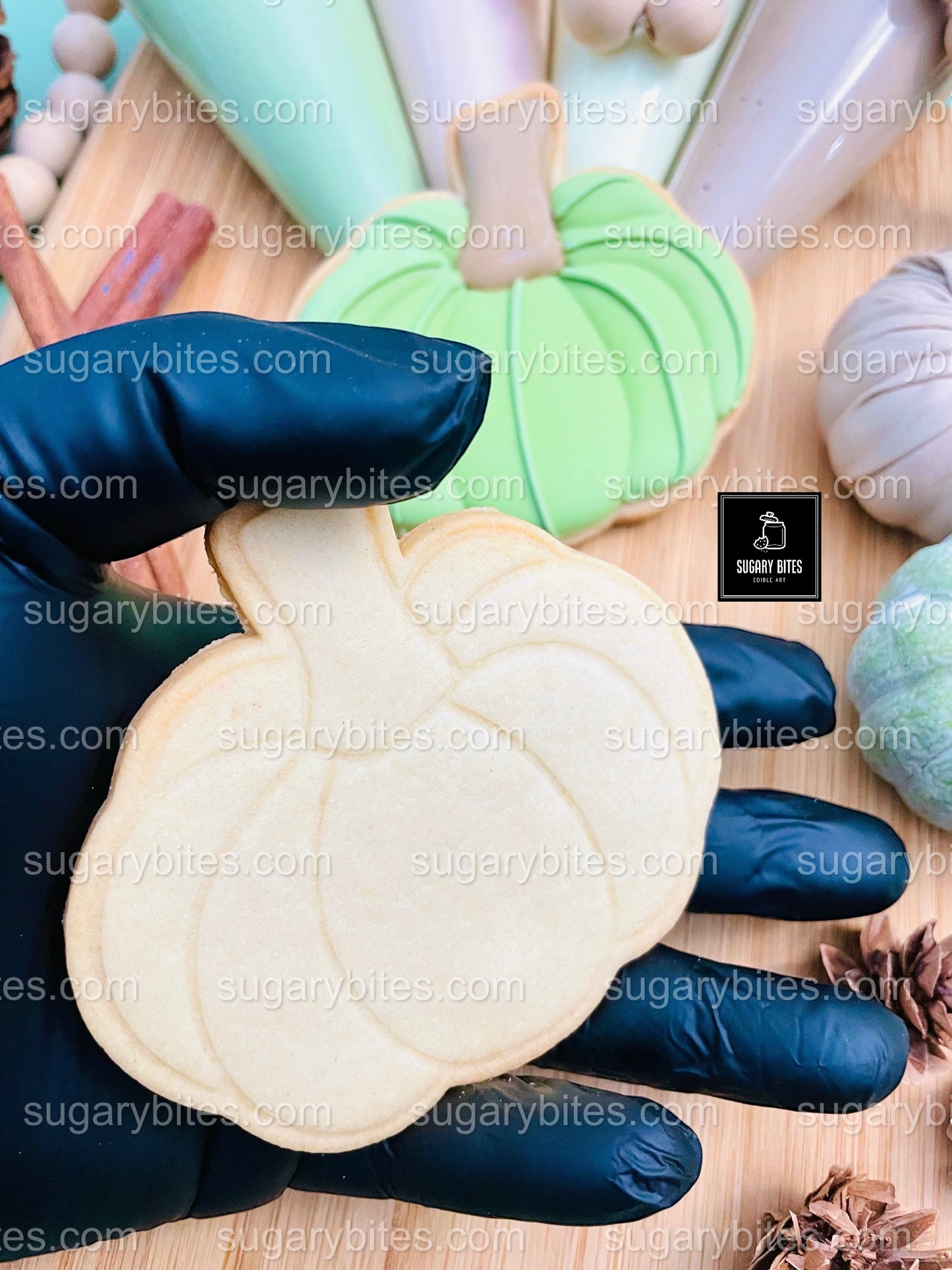 Autumn Cookie Kit – Matcha Coffee, Cozy Sweater, Pumpkin, Leaf, and Donut Designs, (Large Cookies) **INCLUDES 24 ITEMS** With 4 Icing Bags & 3 Deluxe Sprinkle!