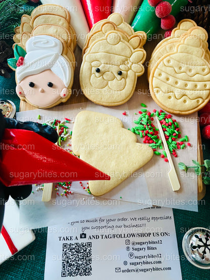 Christmas Cookie Decorating Kit, Christmas DIY Cookie Kit, (Large Cookies), ***INCLUDES 24 ITEMS*** With 4 Icing Bags & 3 Deluxe Sprinkles!