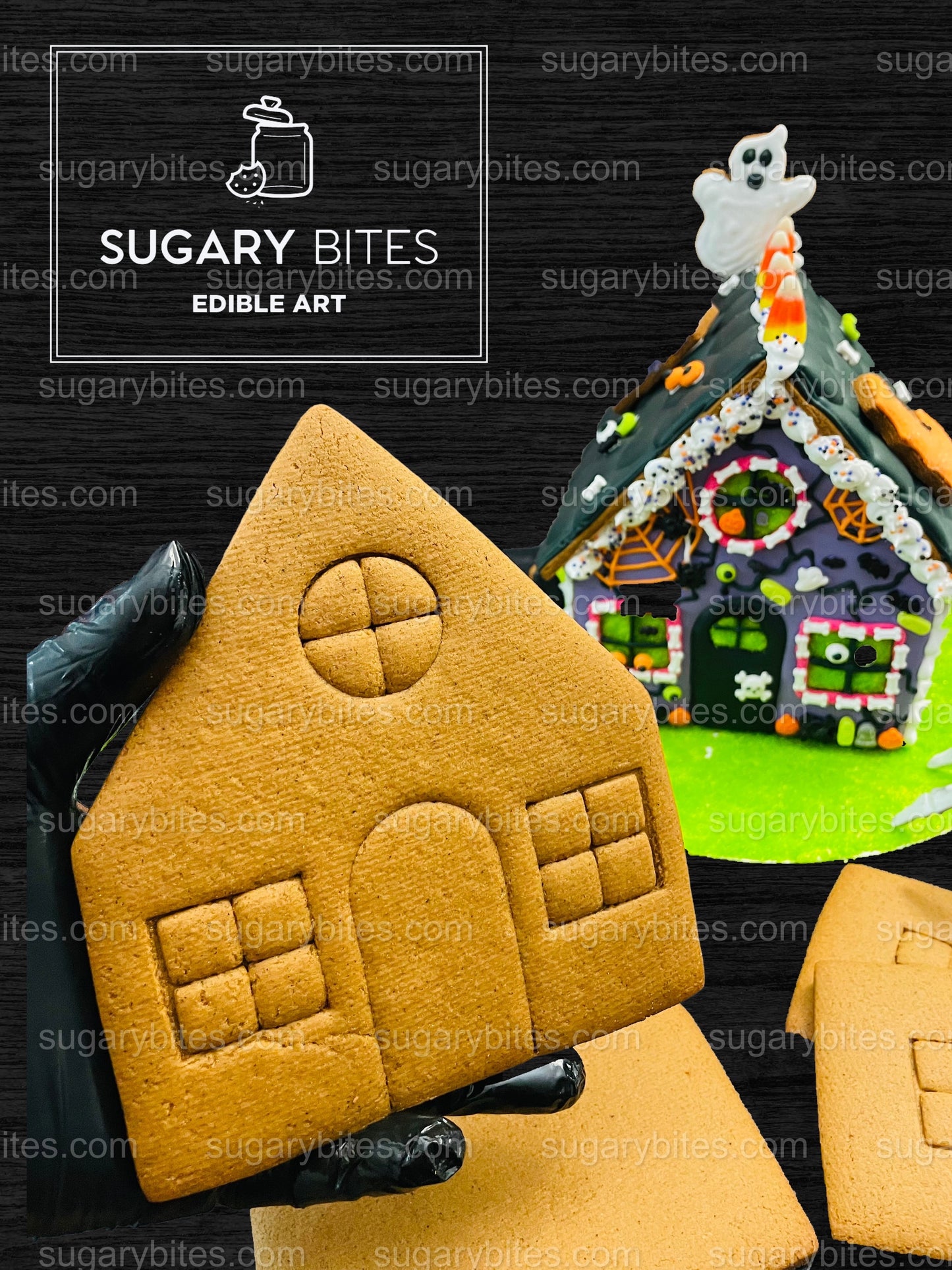 Halloween Haunted House Cookie Kit, (Large Cookies), ***INCLUDES 42 ITEMS***With 5 Icing Bags & 21 different Deluxe Sprinkles and more…