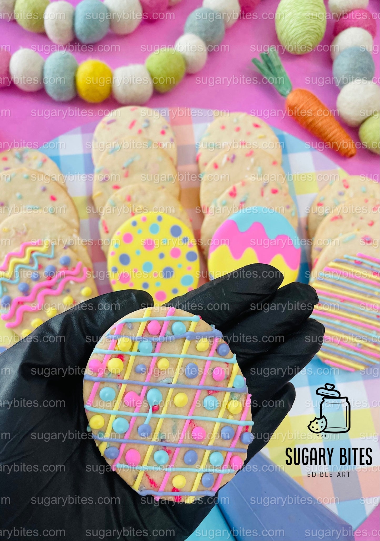 Easter Cookie Decorating Kit, DIY Spring Sugar Cookie Decorating Kit, **INCLUDES 24 ITEMS**, (Large Cookies)… with Deluxe Sprinkles!!!