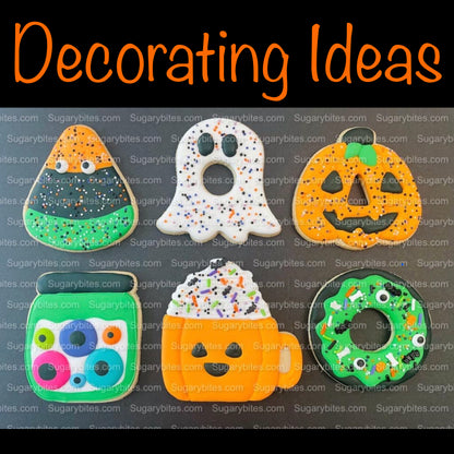 Halloween Cookie Decorating Kit, DIY Cookie Kit, (Large Cookies) ***INCLUDES 25 ITEMS*** With 4 Icing Bags & 4 Deluxe Sprinkle!