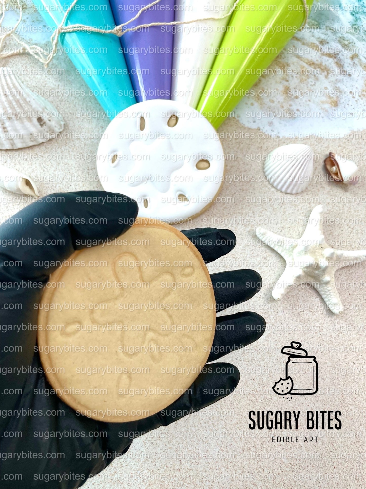 Mermaid Cookie Decorating Kit, *INCLUDES 24 ITEMS* (Large Cookies) …… with 4 ICING bags and 3 Deluxe Sprinkles