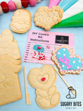 Load image into Gallery viewer, Valentine’s Day Cookie Decorating Kit, Heart DIY Cookie Kit, **INCLUDES 24 ITEMS** (Large Cookies), Deluxe Sprinkles Included!!!
