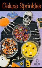 Load image into Gallery viewer, Halloween Cookie Decorating Kit, DIY Cookie Kit, (Large Cookies) ***INCLUDES 24 ITEMS*** With 4 Icing Bags &amp; 3 Deluxe Sprinkle!!
