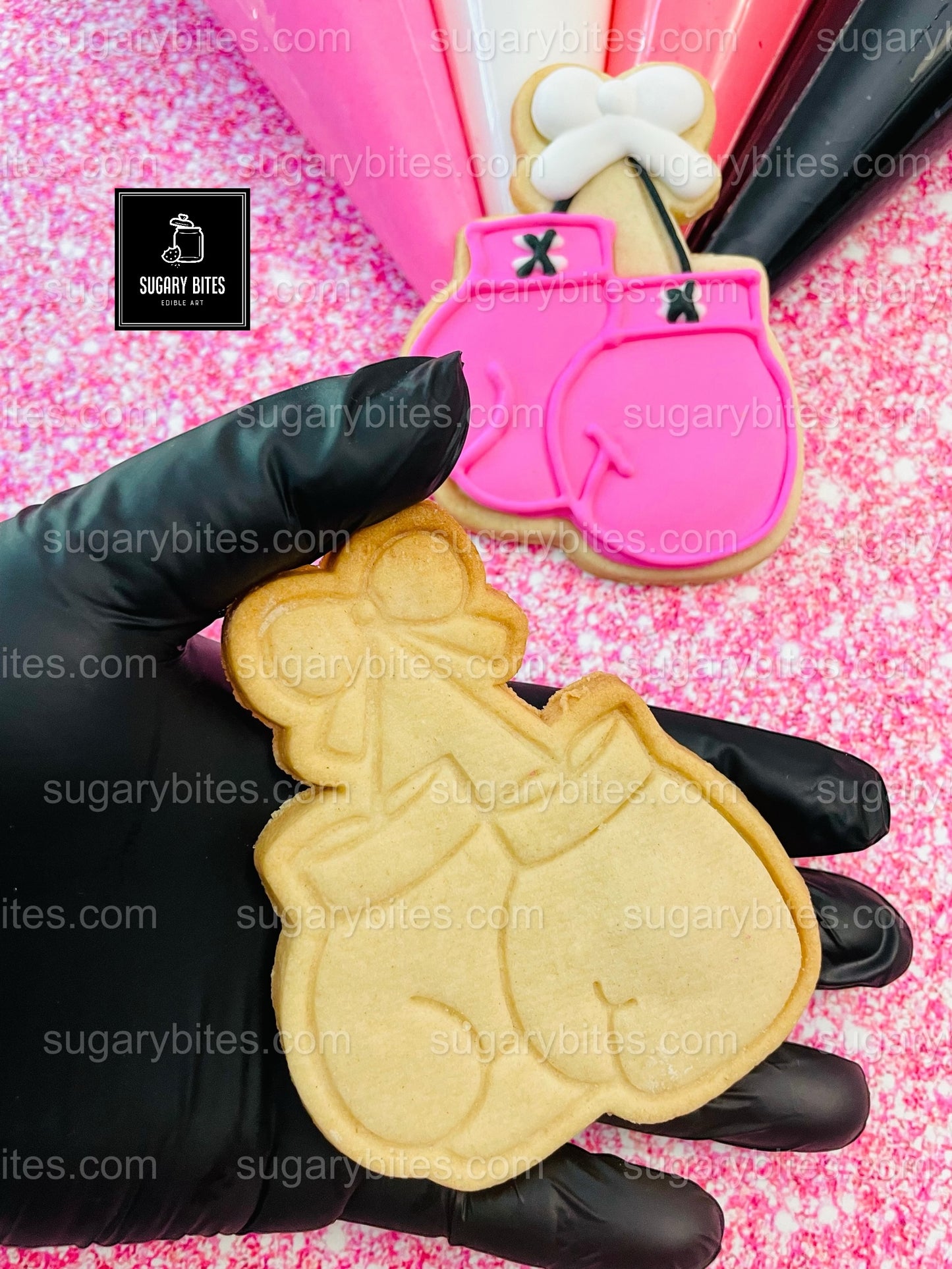 Pink DIY Cookie Kit | Sugar Vanilla Decorate-Your-Own Cookies | Pink Ribbon Fundraiser Gift Set | (Large Cookies) ***INCLUDES 24 ITEMS*** With 4 Icing Bags & 3 Deluxe Sprinkle!!