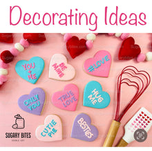 Load image into Gallery viewer, Valentine’s Day Cookie Decorating Kit, Heart DIY Cookie Kit, **INCLUDES 24 ITEMS** (Large Cookies), Deluxe Sprinkles Included!!!

