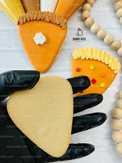 Fall Cookie Decorating Kit, ***INCLUDES 24 ITEMS*** Zoom Party Favors, Assorted Shaped Cookie Kit, (Large Cookies)