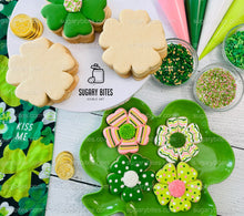 Load image into Gallery viewer, St Patrick’s Day Cookie Decorating Kit, St. Patrick’s Day DIY Cookie Kit, **INCLUDES 24 ITEMS** (Large Cookies), Included Deluxe Sprinkles
