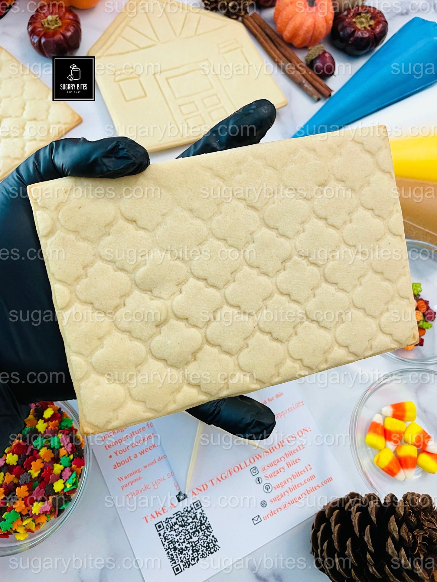 Fall Gingerbread House Cookie Decorating Kit, DIY Cookie Kit, (Large Cookies), ***INCLUDES 30 ITEMS***With 5 Icing Bags & 11 Deluxe Sprinkles