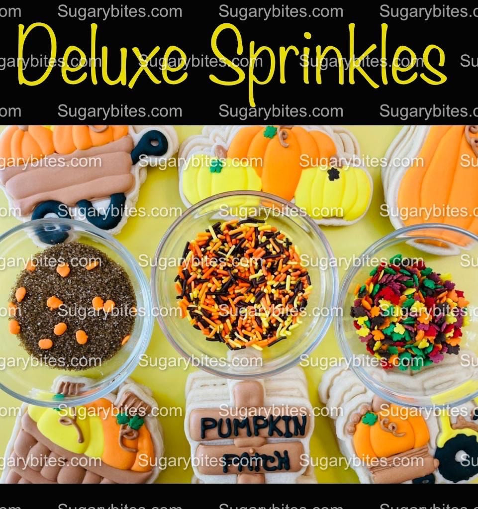 Fall Cookie Decorating Kit, Fall DIY Decorating Cookies Kit, (Large Cookies), **INCLUDES 25 ITEMS**, with 5 Icing Bags and 3 Sprinkles!!!