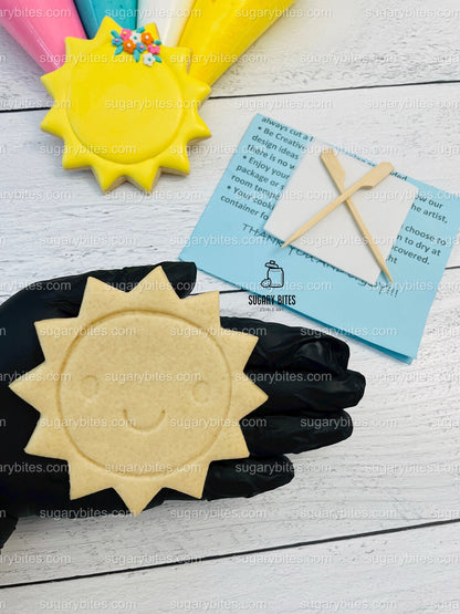 Summer Day Cookie Decorating Kit, DIY Spring Sugar Cookie Decorating Kit, **INCLUDES 24 ITEMS** , (Large Cookies) … With 4 Icing Bags!!