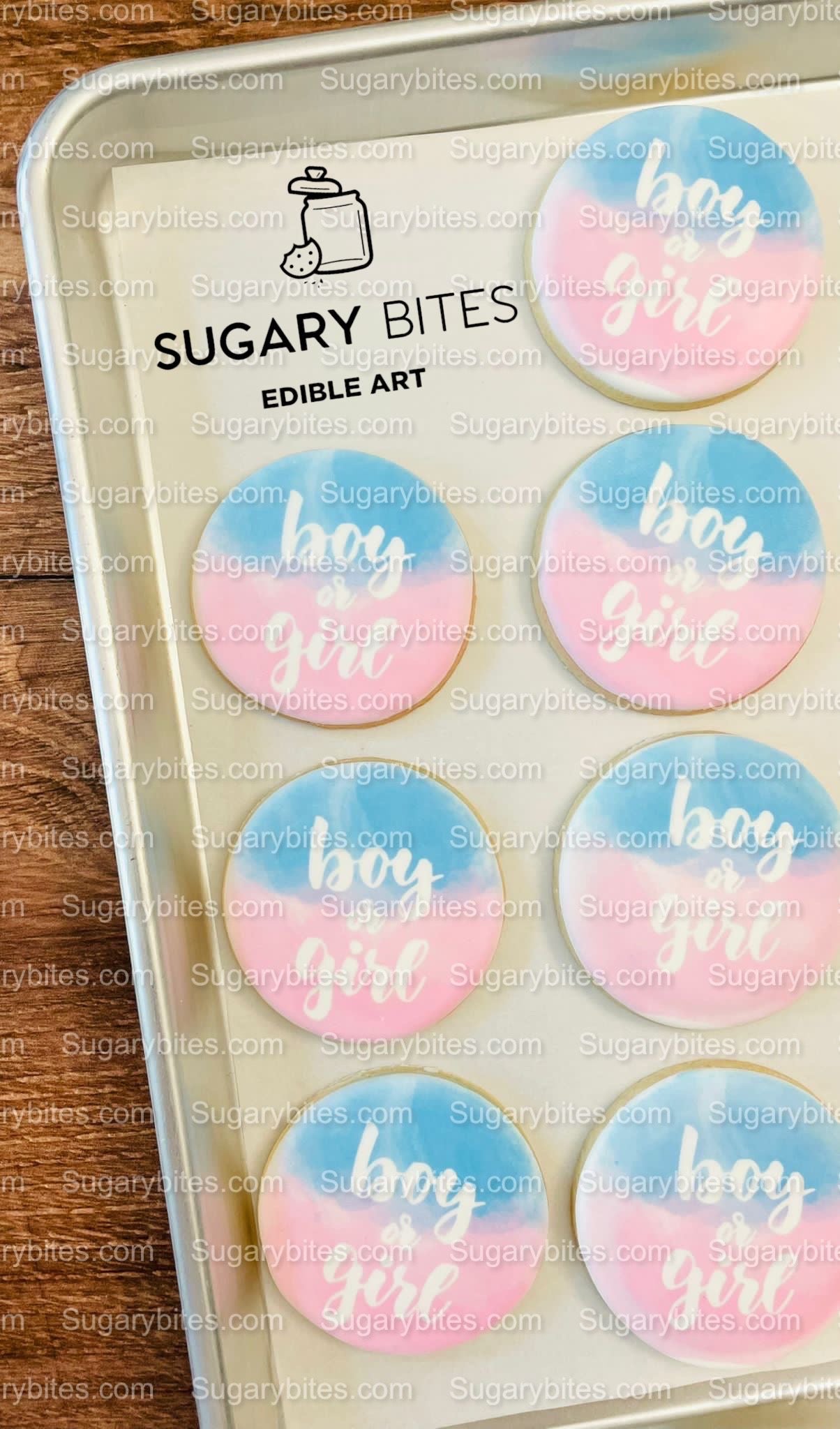 Gender Reveal Cookies, Baby Shower Cookies, (Includes 12 Large Cookies), baby shower favors, Baby Gender Reveal Cookies!