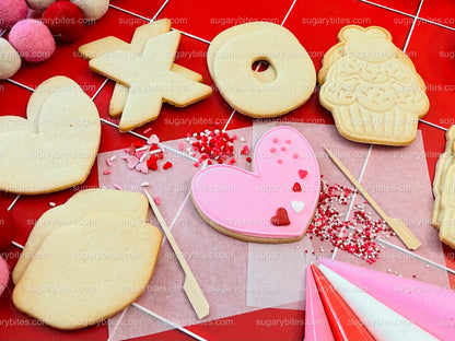 Valentine’s Day Cookie Decorating Kit, DIY Valentine’s Day Cookie Kit, **INCLUDES 24 ITEMS** (Large Cookies), Deluxe Sprinkles Included!!!