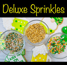 Load image into Gallery viewer, St Patricks Day Cookie Decorating Kit St. Patrick’s Day DIY Cookie Kit, **INCLUDES 24 ITEMS** (Large Cookies), Included Deluxe Sprinkles
