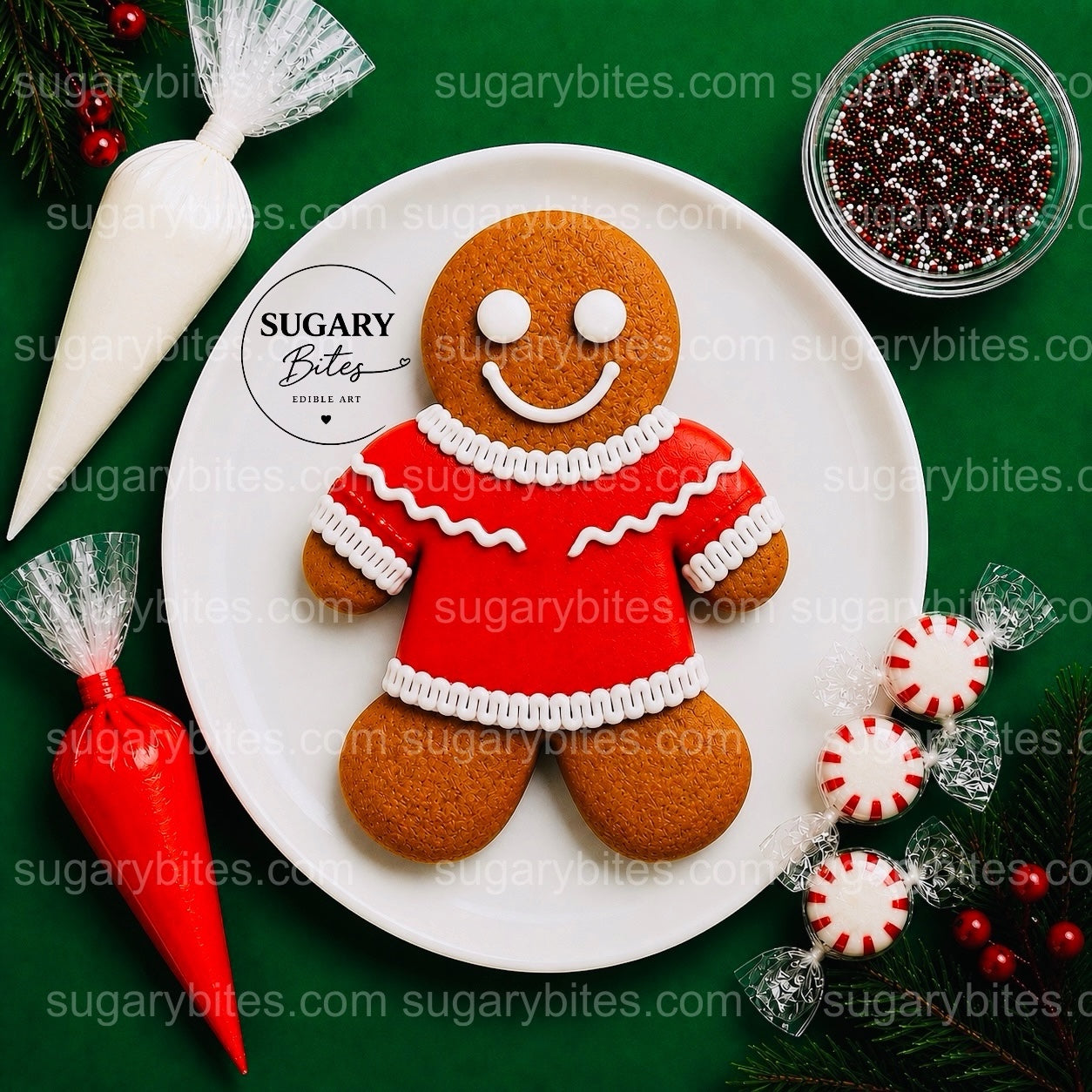 Giant Gingerbread Man Cookie Decorating Kit, 11 Inch Christmas DIY Cookie, Family Holiday Activity, Kids Christmas Gift