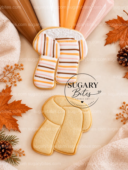 Fall Cookie Decorating Kit: 12 Cookies, 4 Ready-to-Use Royal Icing Bags, 3 Sprinkle Mixes; Thanksgiving Family & Classroom Activity Gift Set