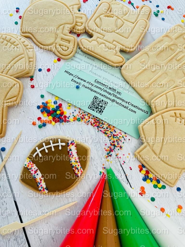 Super Bowl Cookie Decorating Kit, Sport DIY Sugar Cookie Decorating Kit, Baseball Cookie Kit, **INCLUDES 24 ITEMS**, (Large Cookies)
