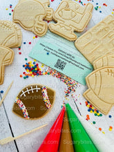 Load image into Gallery viewer, Super Bowl Cookie Decorating Kit, Sport DIY Sugar Cookie Decorating Kit, Baseball Cookie Kit, **INCLUDES 24 ITEMS**, (Large Cookies)
