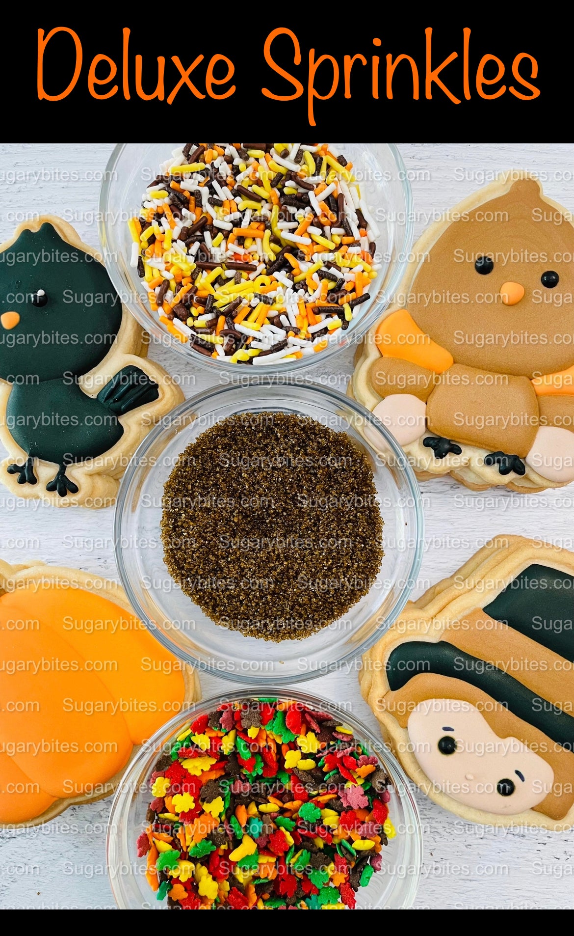 Fall Cookie Decorating Kit, Fall DIY Decorating Cookies Kit, (Large Cookies), **INCLUDES 24 ITEMS**, with 4 Icing Bags and 3 Sprinkles!