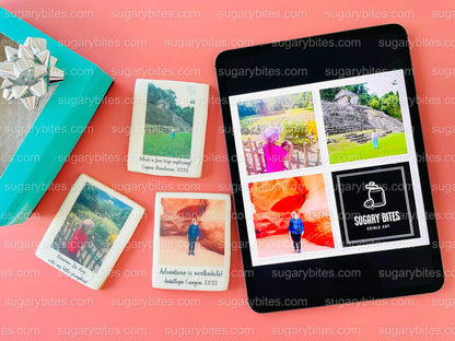 Polaroid Photos, (Large Cookies), Set of 12 Personalized Edible Photo Cookies, Customizable Printed Vanilla Sugar Cookie, Highly Detailed Edible Image!