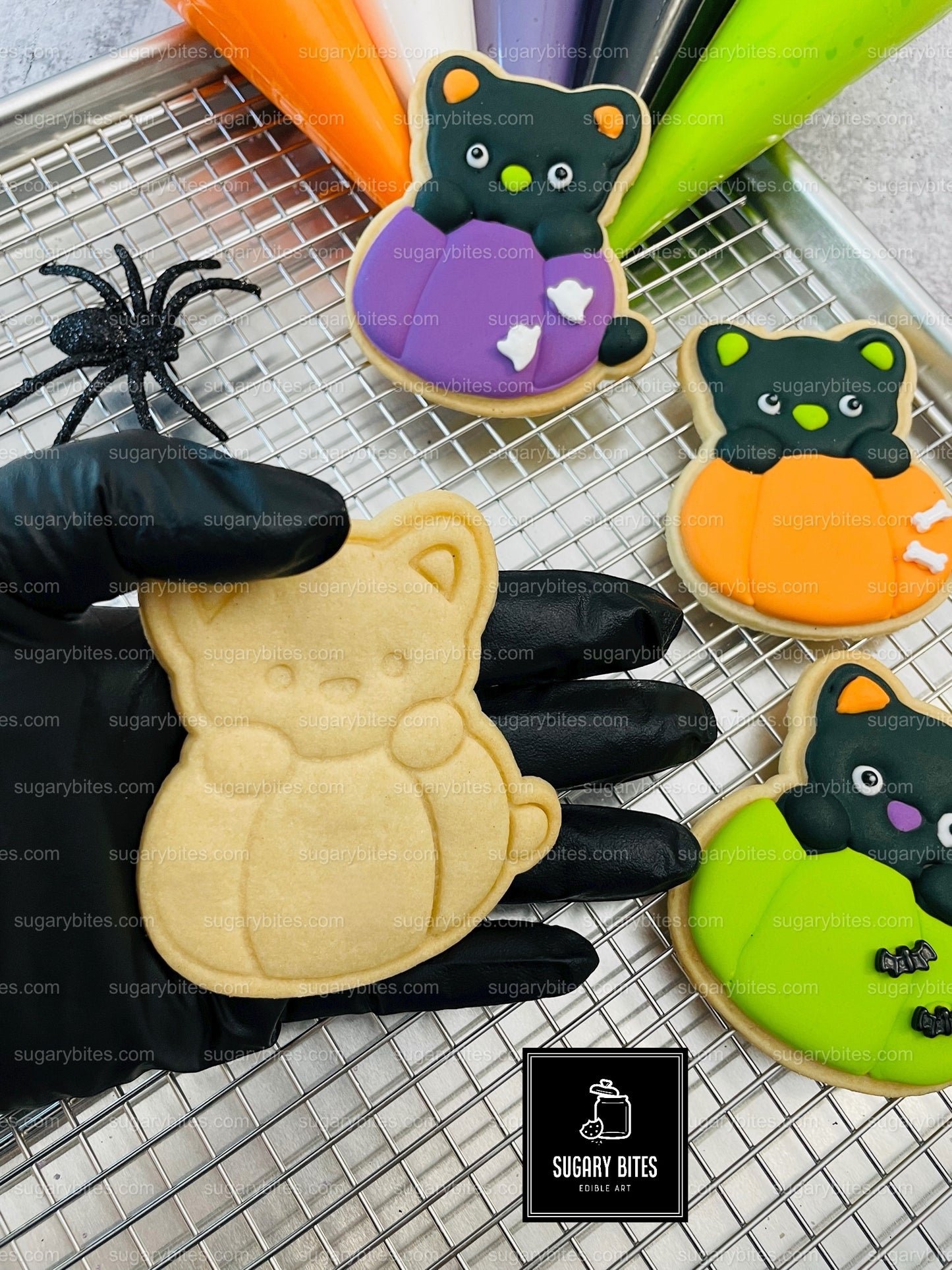Halloween Cookie Decorating Kit, DIY Cookie Kit, (Large Cookies) ***INCLUDES 24 ITEMS*** With 4 Icing Bags & 3 Deluxe Sprinkles!!!