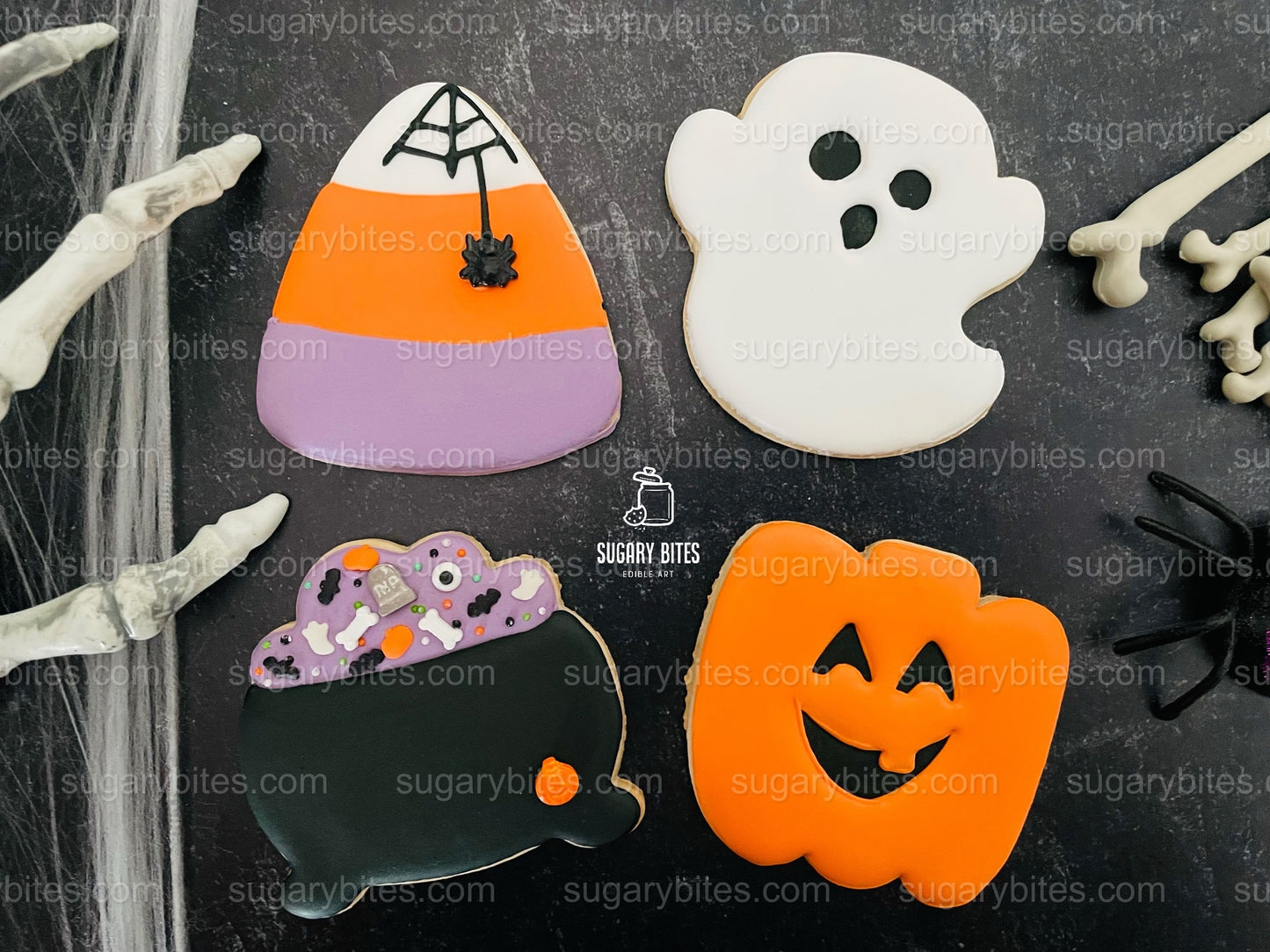 Halloween Cookie Decorating Kit, DIY Cookie Kit, (Large Cookies) ***INCLUDES 24 ITEMS*** With 4 Icing Bags & 3 Deluxe Sprinkles!!!