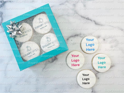 Edible Photo Cookie, Set of 12 Personalized Edible Logo Cookies, Customizable Printed Vanilla Sugar Cookie, Highly Detailed Edible Image!