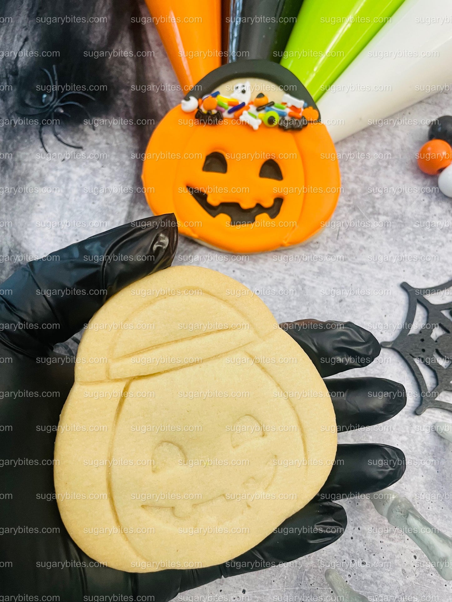 Halloween Cookie Decorating Kit, DIY Cookie Kit, (Large Cookies) ***INCLUDES 24 ITEMS*** With 4 Icing Bags & 3 Deluxe Sprinkle!!