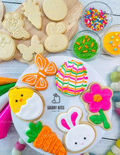 Load image into Gallery viewer, Easter Cookie Decorating Kit, DIY Spring Sugar Cookie Decorating Kit, **INCLUDES 24 ITEMS**, (Large Cookies)… with Free Bonus!!!
