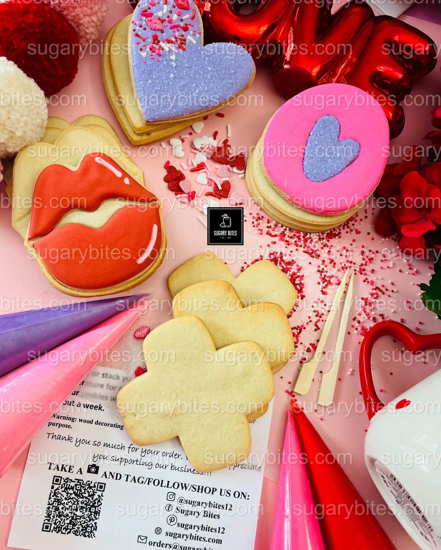 Valentine Cookie Decorating Kit – Vanilla or Gluten-Free Vanilla | Fun, Festive & Perfect for Gifting 💕