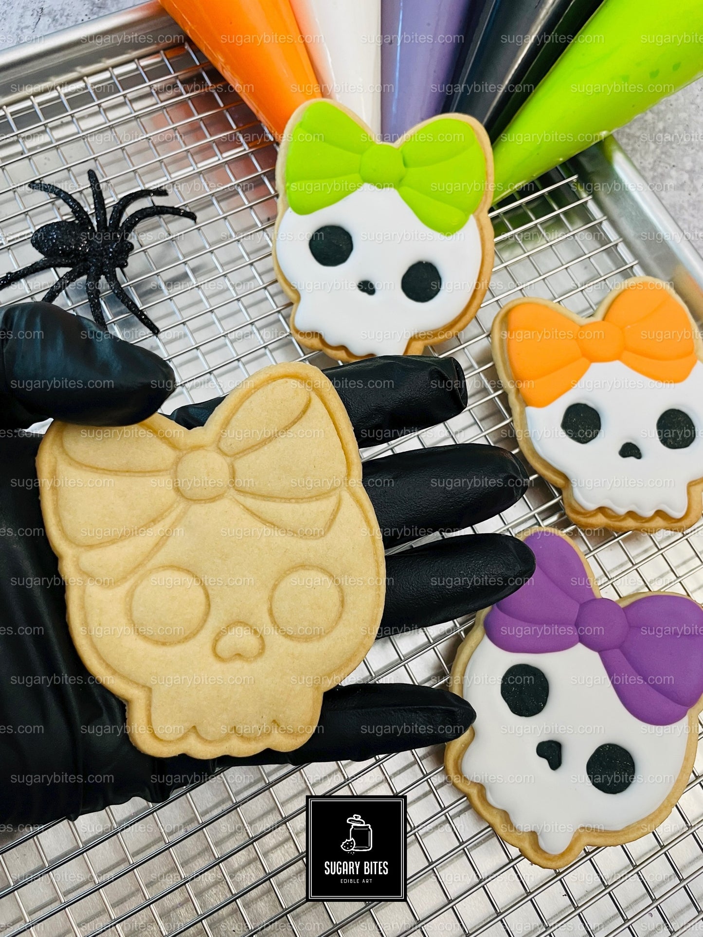 Halloween Cookie Decorating Kit, DIY Cookie Kit, (Large Cookies) ***INCLUDES 24 ITEMS*** With 4 Icing Bags & 3 Deluxe Sprinkles!!!