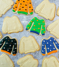 Load image into Gallery viewer, Spooky Sweater Cookie Decorating Kit, Halloween Ugly Sweaters, (Large Cookies)***INCLUDES 24 ITEMS** With 4 Icing Bags &amp; 3 Deluxe Sprinkle!
