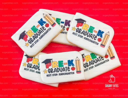 Pre-K Cookies, Pre-K Graduation Gift, Edible Photo Cookies, (Includes 12 Cookies), Pre-K favors, Pre-K Grad.