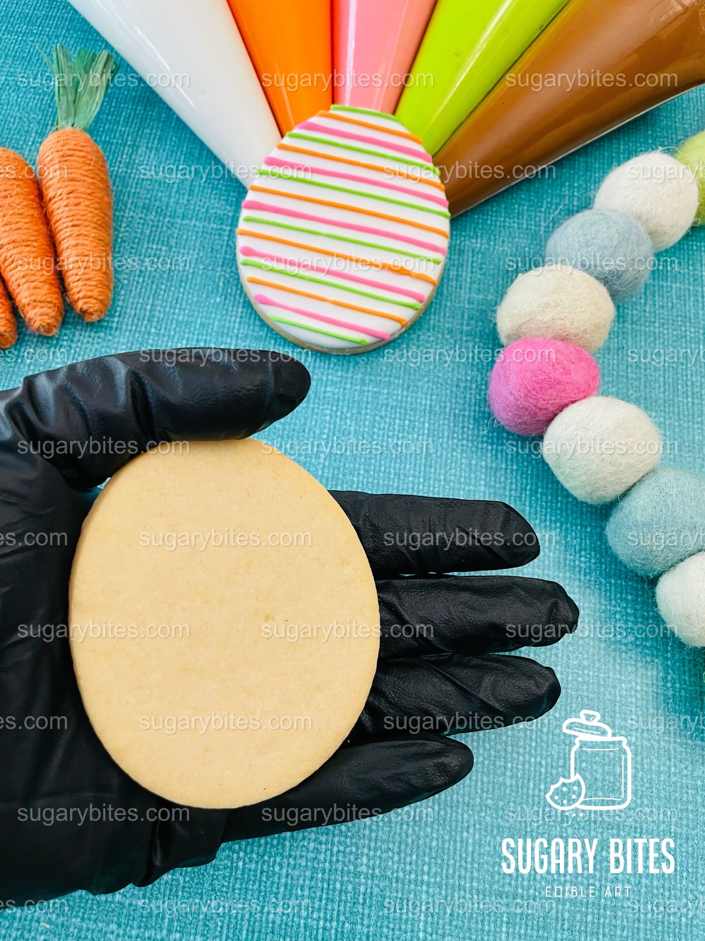 Easter Cookie Decorating Kit, DIY Spring Sugar Cookie Decorating Kit, **INCLUDES 26 ITEMS**,(Large Cookies)…with 5 Icing Bags & Free Bonus!!!