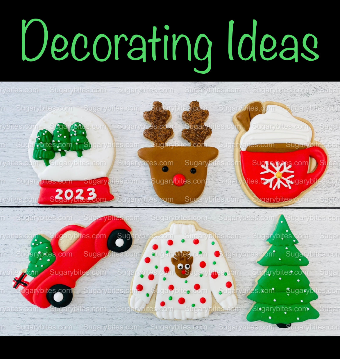 Christmas Cookie Decorating Kit, Christmas DIY Cookie Kit, (Large Cookies), ***INCLUDES 26 ITEMS*** with Free Bonus!!