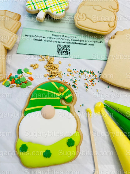 St Patricks Day Cookie Decorating Kit St. Patrick’s Day DIY Cookie Kit, **INCLUDES 24 ITEMS** (Large Cookies), Included Deluxe Sprinkles