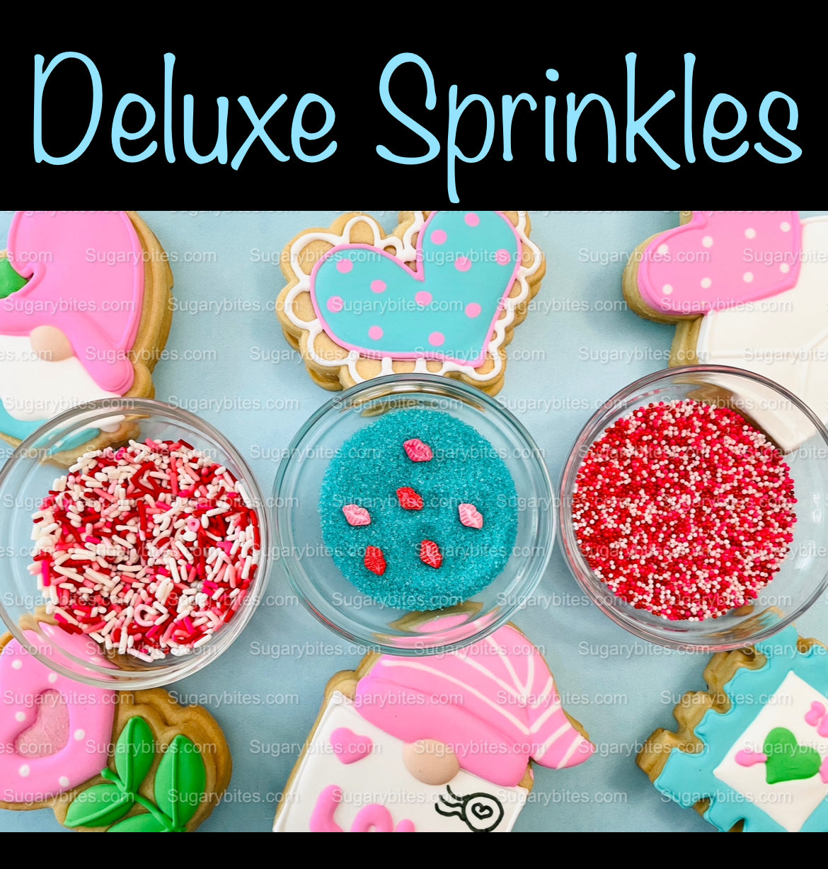 Valentine’s Day Cookie Decorating Kit, Heart DIY Cookie Kit, **INCLUDES 24 ITEMS** (Large Cookies), Deluxe Sprinkles Included!!!