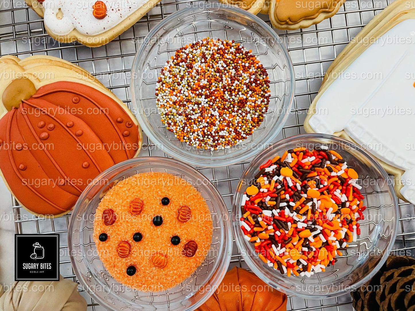 Fall Cookie Kit, Thanksgiving DIY cookie kit **INCLUDES 24 ITEMS* Zoom Party Favors, Assorted Shaped Cookie Kit, (Large Cookies)