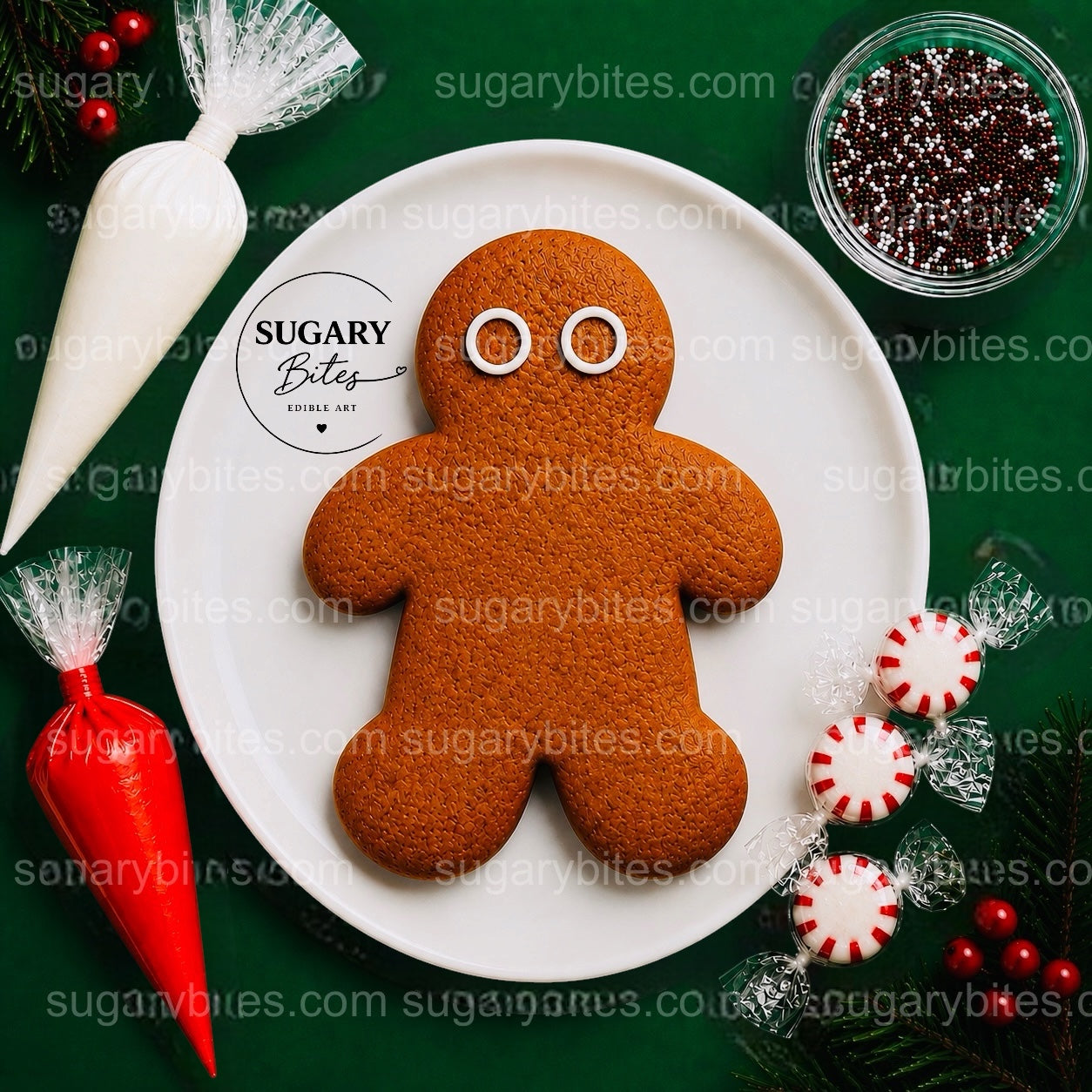 Giant Gingerbread Man Cookie Decorating Kit, 11 Inch Christmas DIY Cookie, Family Holiday Activity, Kids Christmas Gift