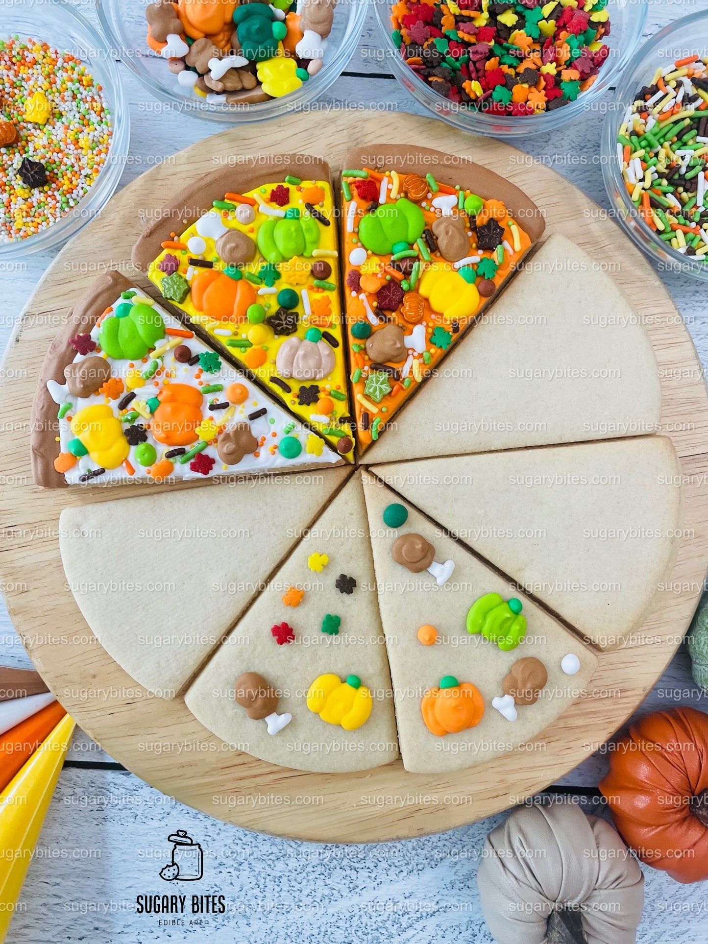 Fall Pie Cookie Decorating Kit, Pumpkin Pie Cookies, ***INCLUDES 24 ITEMS*** (Large Cookies) …This kit is a limited production edition!!!