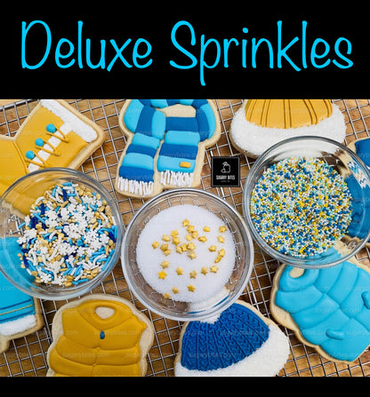 Winter Cookie Decorating Kit, Winter DIY Cookie Kit, (Large Cookies) ***INCLUDES 24 ITEMS*** With 4 Icing Bags & 3 Deluxe Sprinkle!!