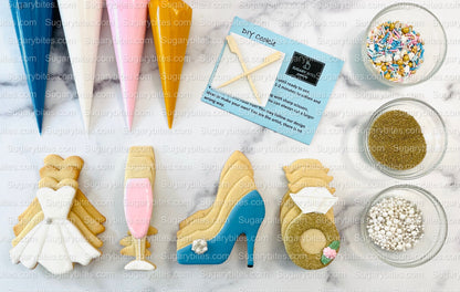Bridal Shower Cookie Decorating kit, Wedding Cookie Kit *INCLUDES 24 ITEMS* Cookie DIY Kit, Wedding Favors!
