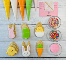 Load image into Gallery viewer, Easter Cookie Decorating Kit, Easter DIY Cookie Kit, **INCLUDES 25 ITEMS** (Large Cookies), Included Deluxe Sprinkles

