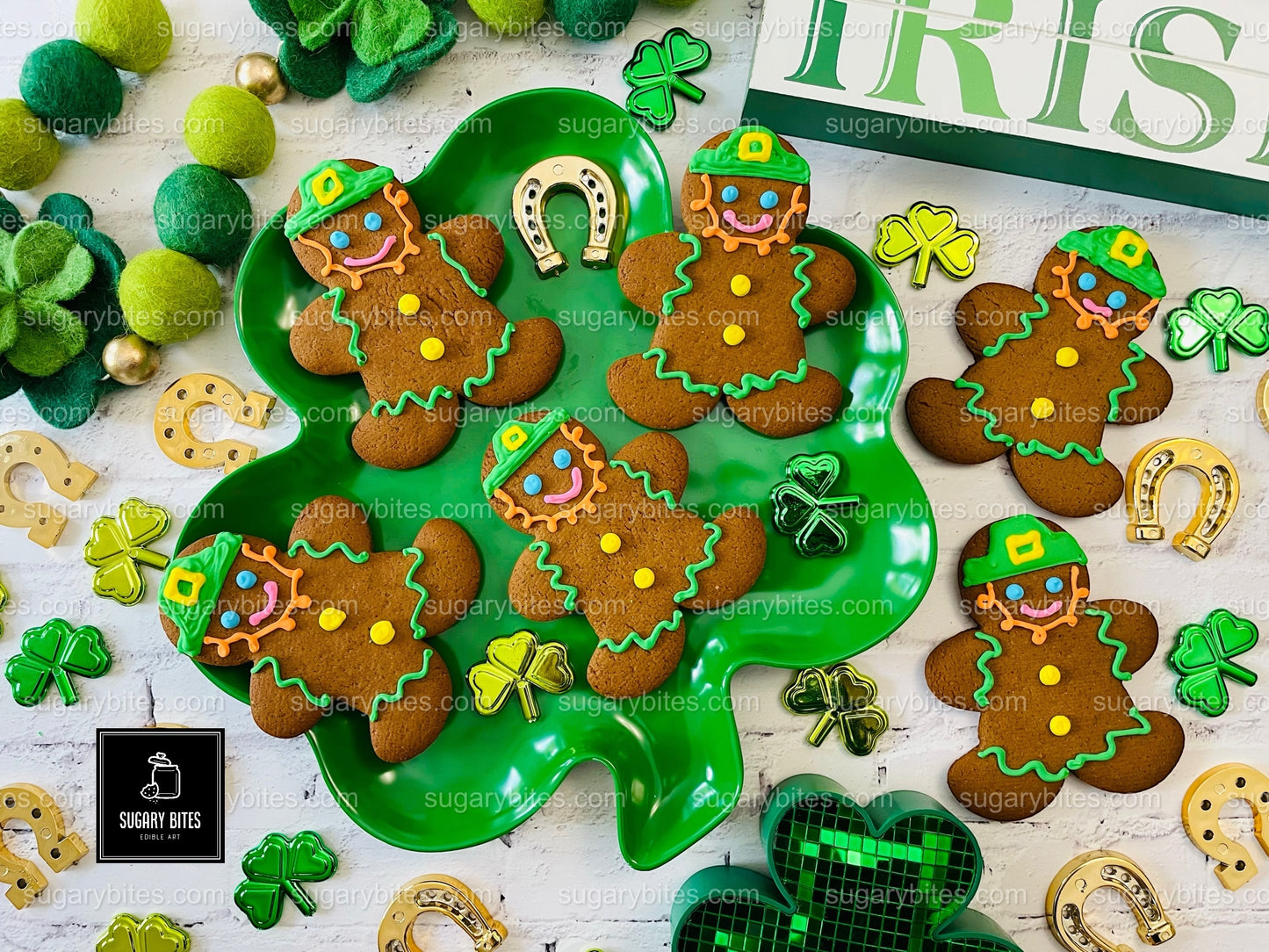 St. Patrick Cookies – 12 Hand-Decorated Cookies – Sugar Vanilla or Gluten-Free Option – Individually Sealed