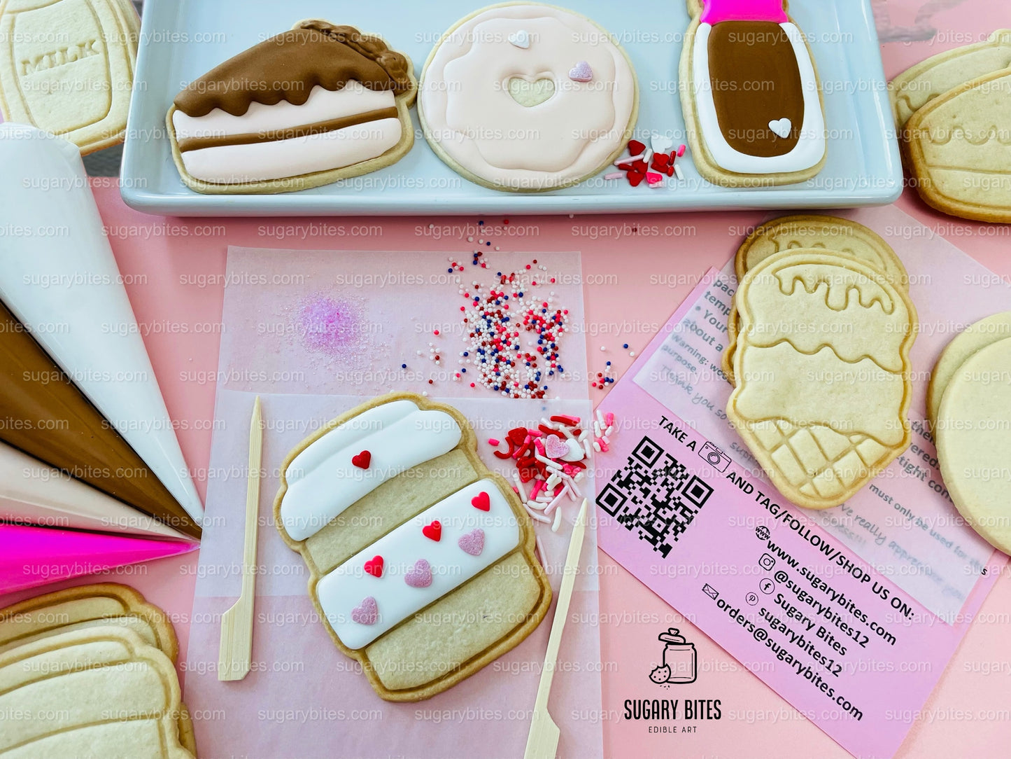 Sweet Treat Cookie Decorating Kit, Sweet Treat DIY cookie kit , **INCLUDES 24 ITEMS**, (Large Cookies), Deluxe Sprinkles Included!