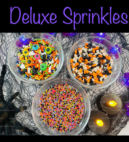 Halloween Cookie Decorating Kit, Halloween Pizza Cookie Kit, (Large Cookies) ***INCLUDES 24 ITEMS*** With 4 Icing Bags & 3 Deluxe Sprinkle!!
