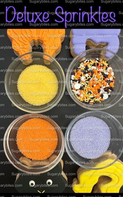 Halloween Cookie Decorating Kit, DIY Cookie Kit, (Large Cookies) ***INCLUDES 25 ITEMS*** With 4 Icing Bags & 4 Deluxe Sprinkle!